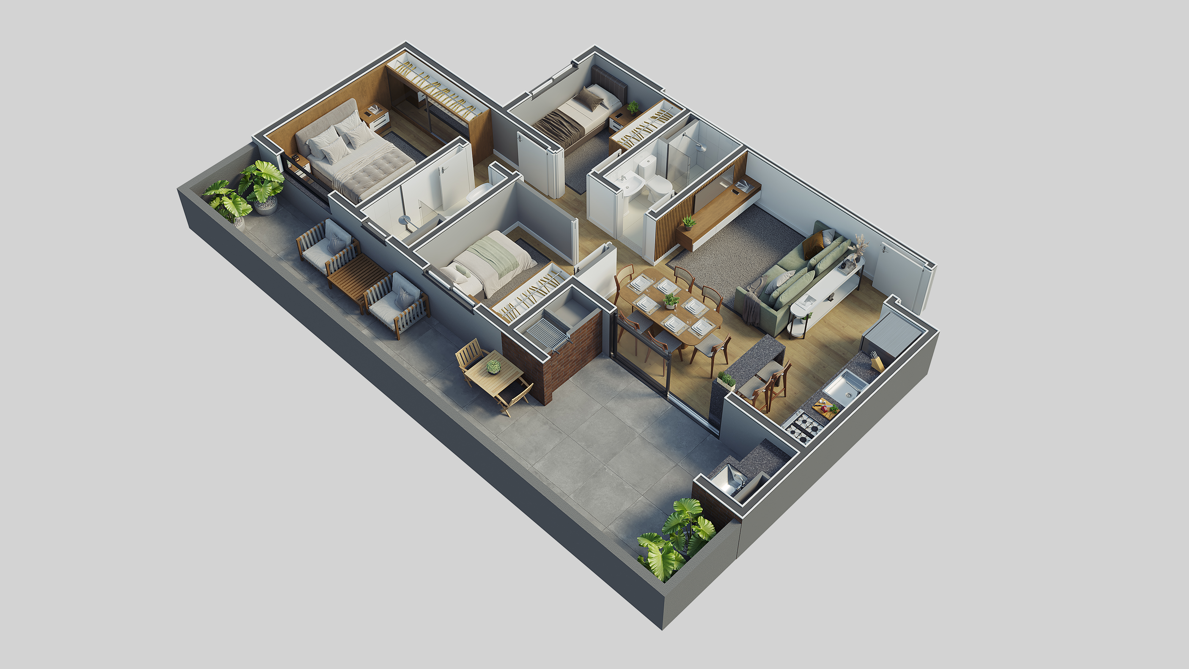 Planta isométrica 3D — Eleve 3D Studio